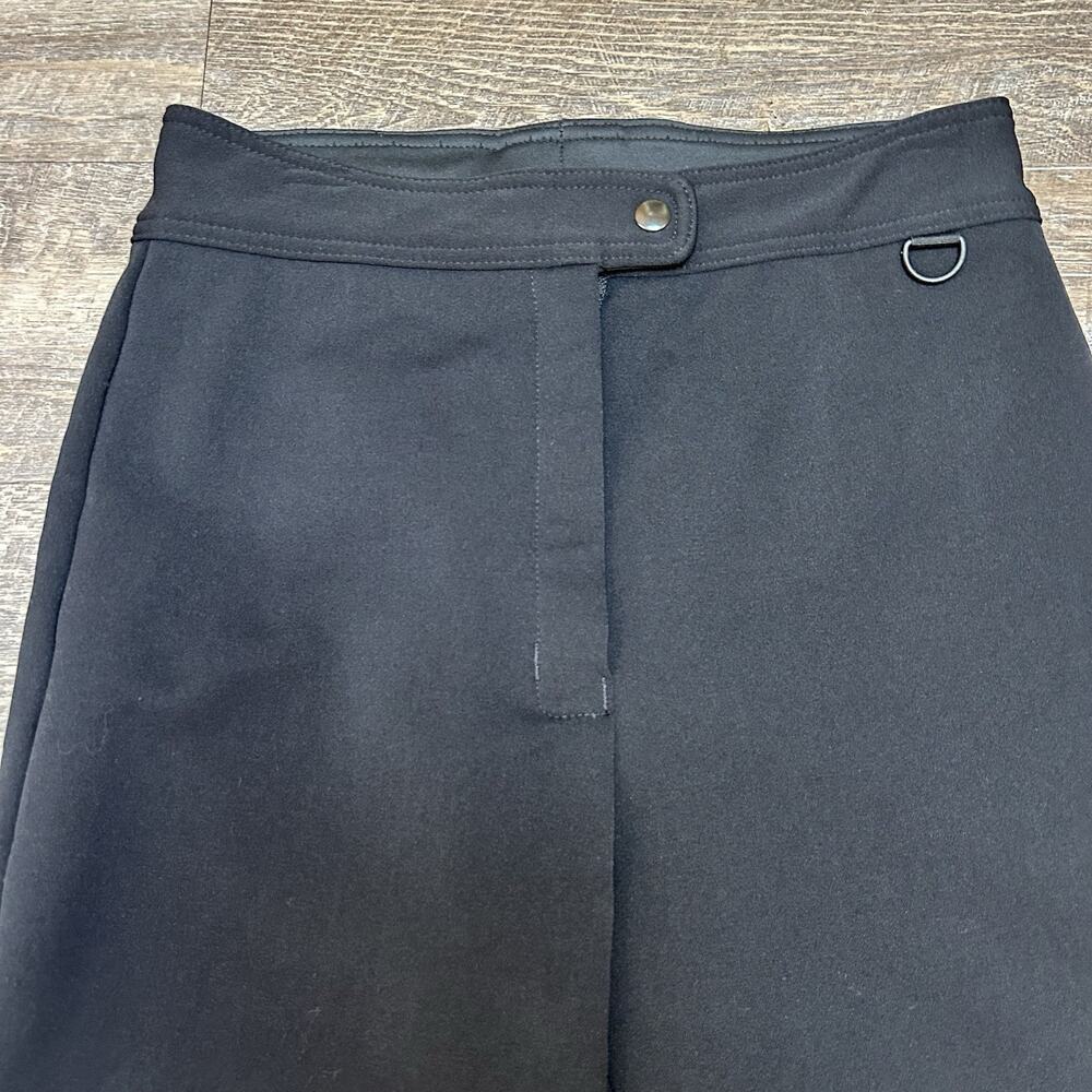 Women’s Black Edelweiss Ski Pants Wool Blend High-Waisted Stirrup Heel - Picture 2 of 9